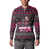 Braap Live A Girl Button Sweatshirt Christmas Merry Braapmas - Wonder Print Shop