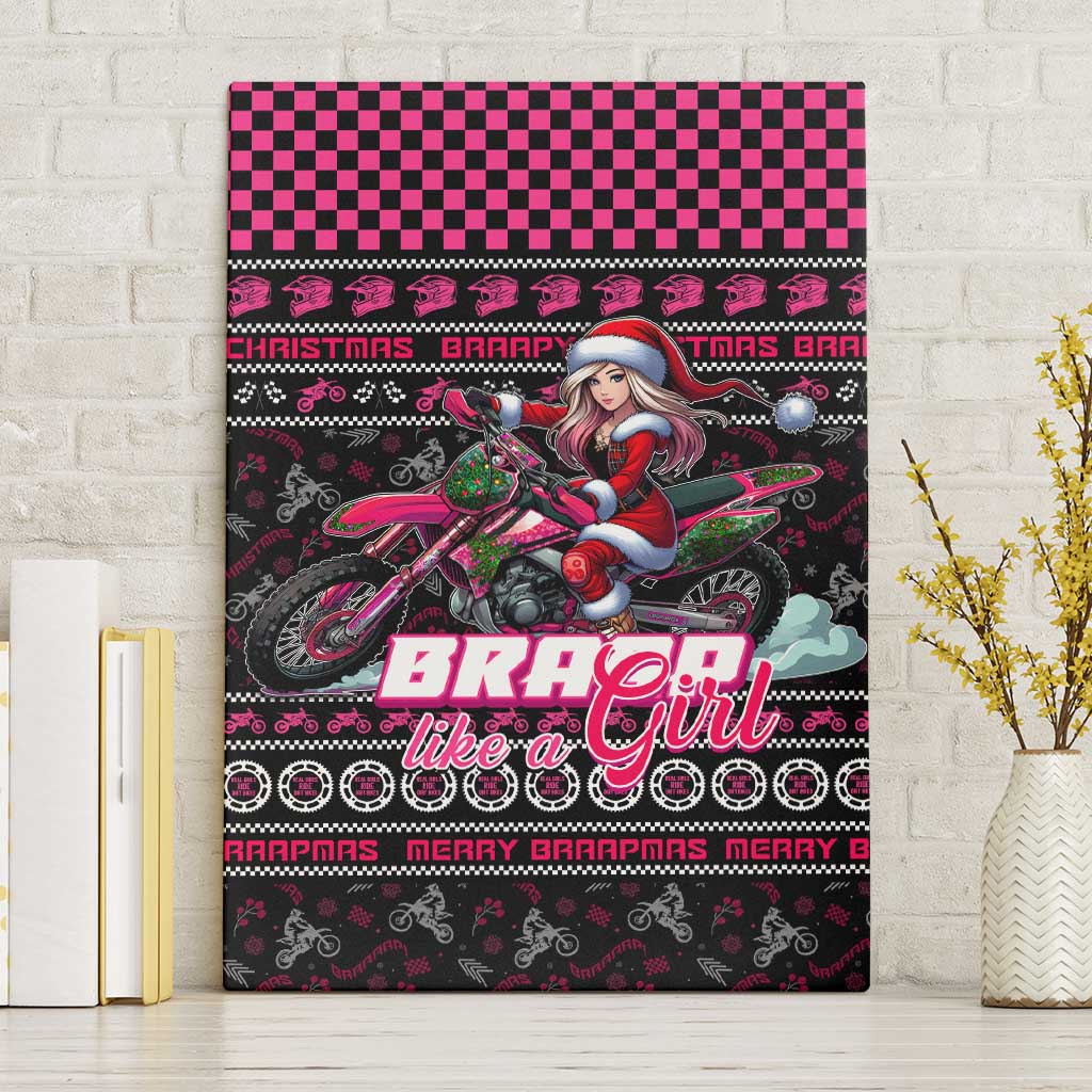 Braap Live A Girl Canvas Wall Art Christmas Merry Braapmas - Wonder Print Shop