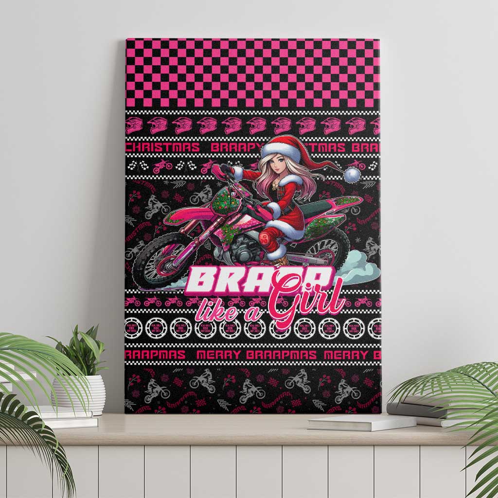 Braap Live A Girl Canvas Wall Art Christmas Merry Braapmas - Wonder Print Shop