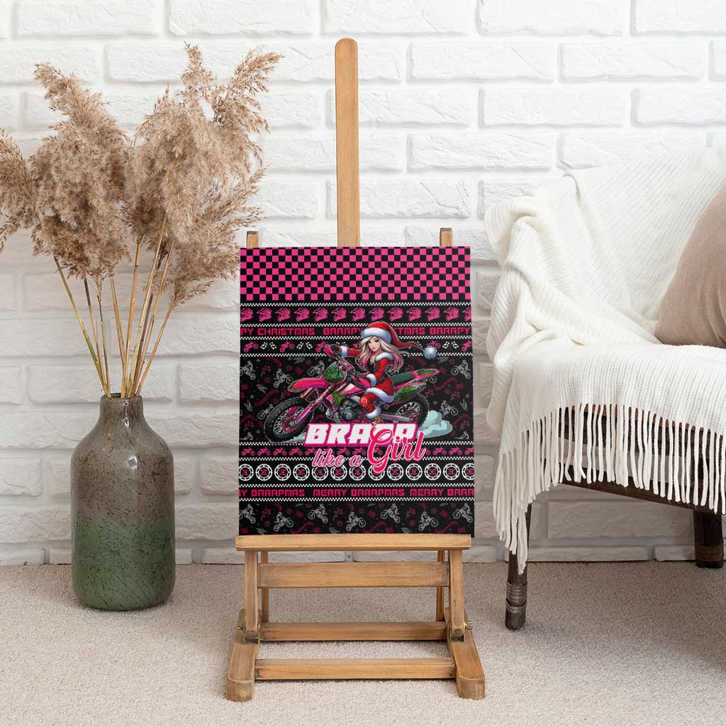 Braap Live A Girl Canvas Wall Art Christmas Merry Braapmas - Wonder Print Shop