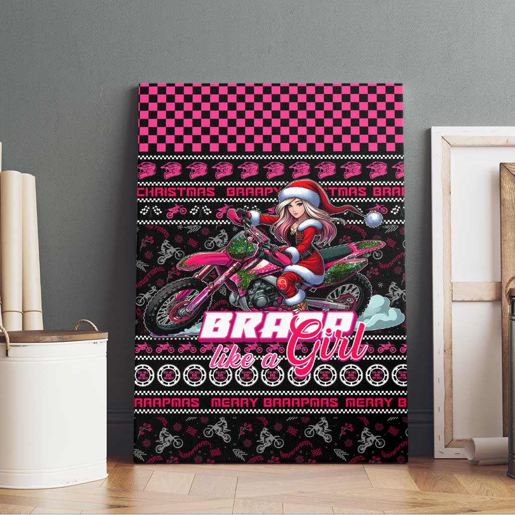 Braap Live A Girl Canvas Wall Art Christmas Merry Braapmas - Wonder Print Shop