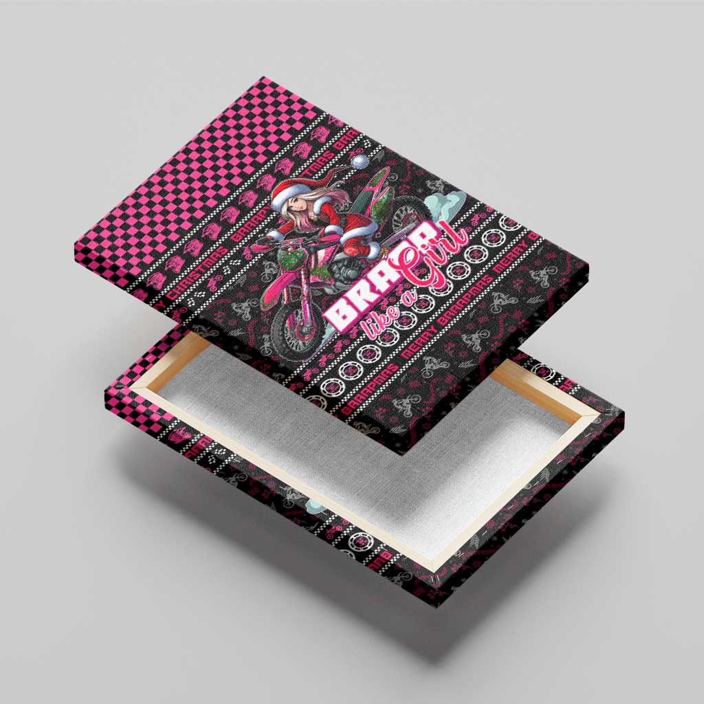 Braap Live A Girl Canvas Wall Art Christmas Merry Braapmas - Wonder Print Shop