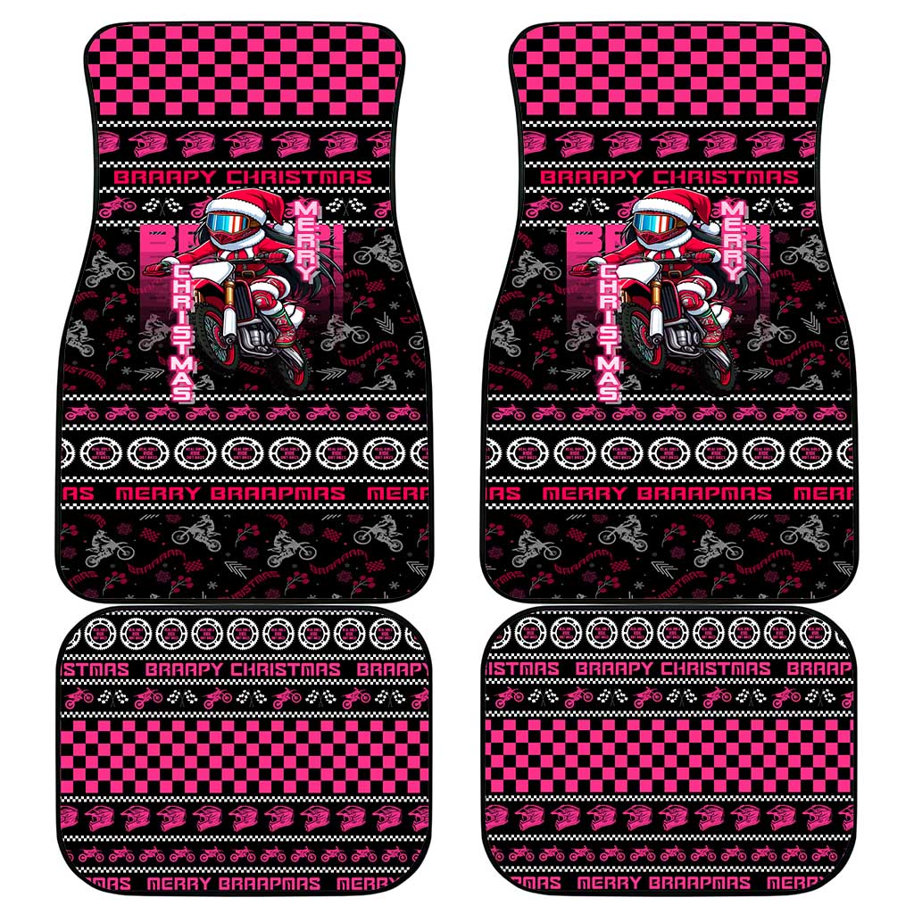 Braap Live A Girl Car Mats Christmas Merry Braapmas - Wonder Print Shop
