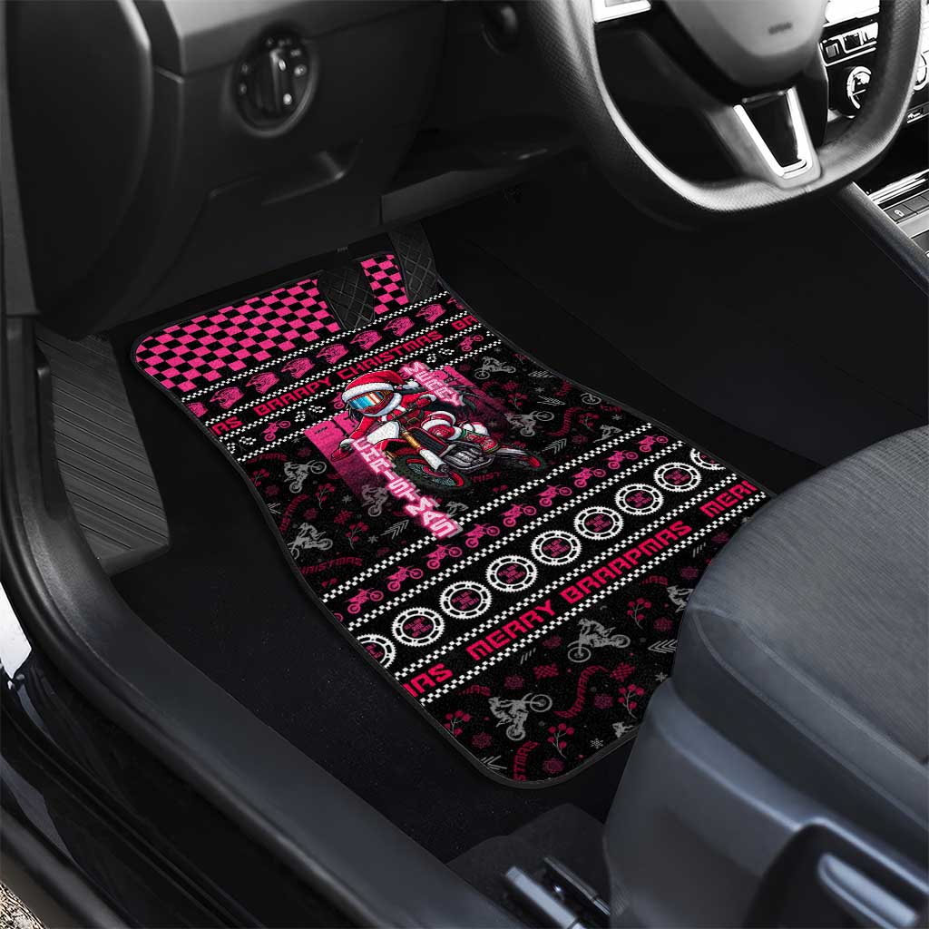 Braap Live A Girl Car Mats Christmas Merry Braapmas - Wonder Print Shop