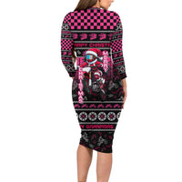 Braap Live A Girl Family Matching Long Sleeve Bodycon Dress and Hawaiian Shirt Christmas Merry Braapmas - Wonder Print Shop