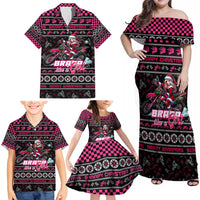 Braap Live A Girl Family Matching Off Shoulder Maxi Dress and Hawaiian Shirt Christmas Merry Braapmas - Wonder Print Shop