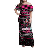 Braap Live A Girl Family Matching Off Shoulder Maxi Dress and Hawaiian Shirt Christmas Merry Braapmas - Wonder Print Shop