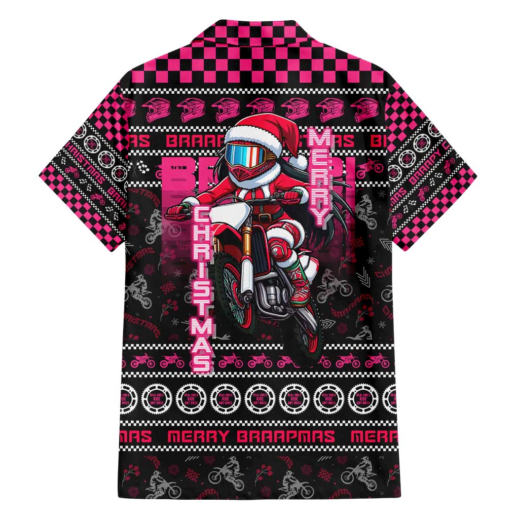 Braap Live A Girl Family Matching Off Shoulder Short Dress and Hawaiian Shirt Christmas Merry Braapmas - Wonder Print Shop