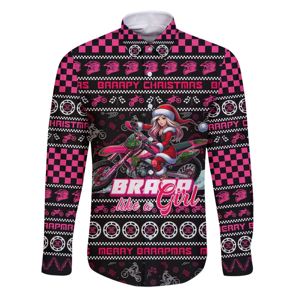 Braap Live A Girl Family Matching Puletasi and Hawaiian Shirt Christmas Merry Braapmas - Wonder Print Shop