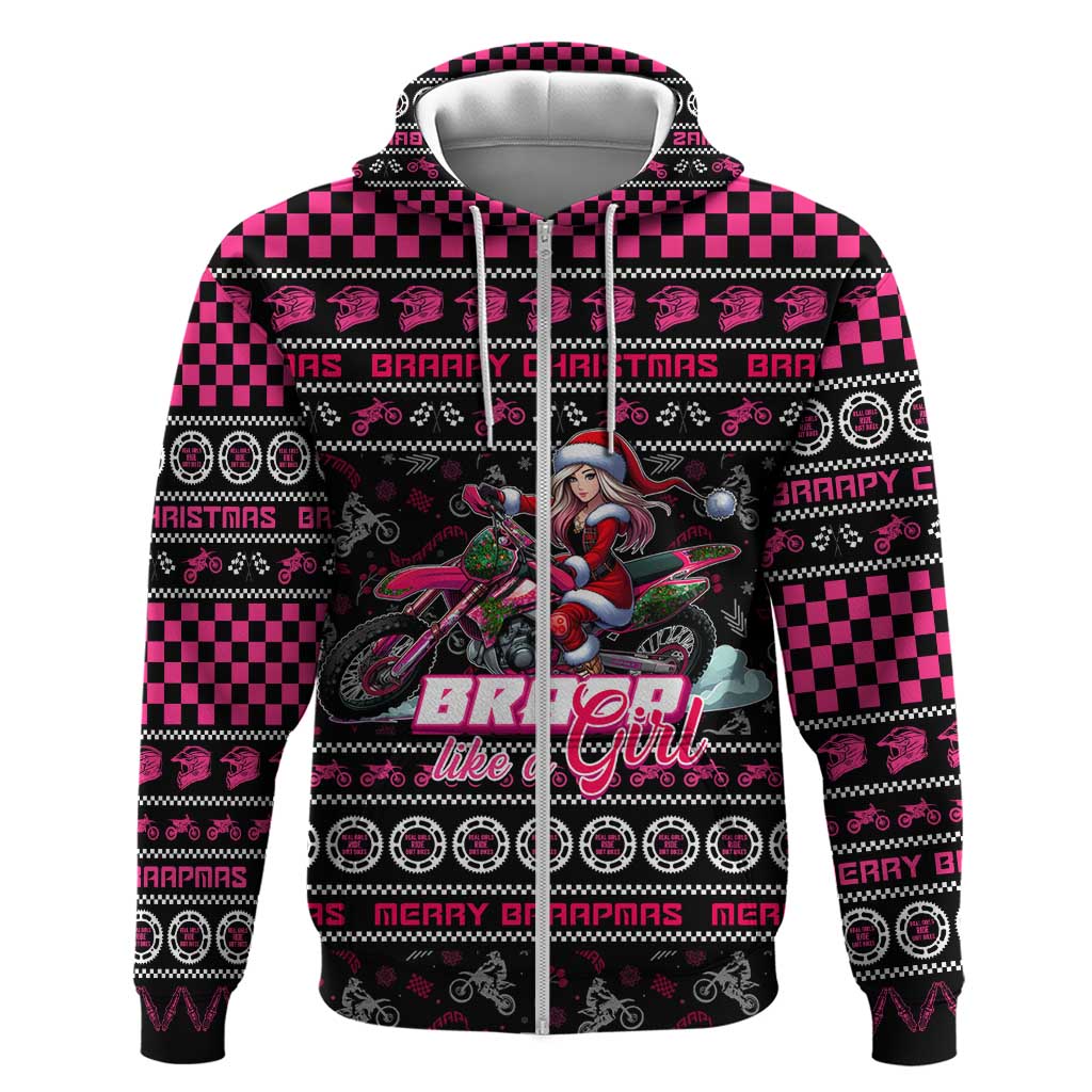 Braap Live A Girl Hoodie Christmas Merry Braapmas - Wonder Print Shop