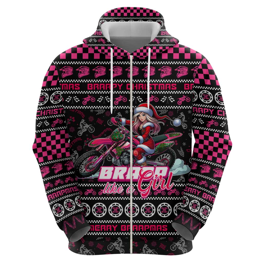 Braap Live A Girl Hoodie Christmas Merry Braapmas - Wonder Print Shop