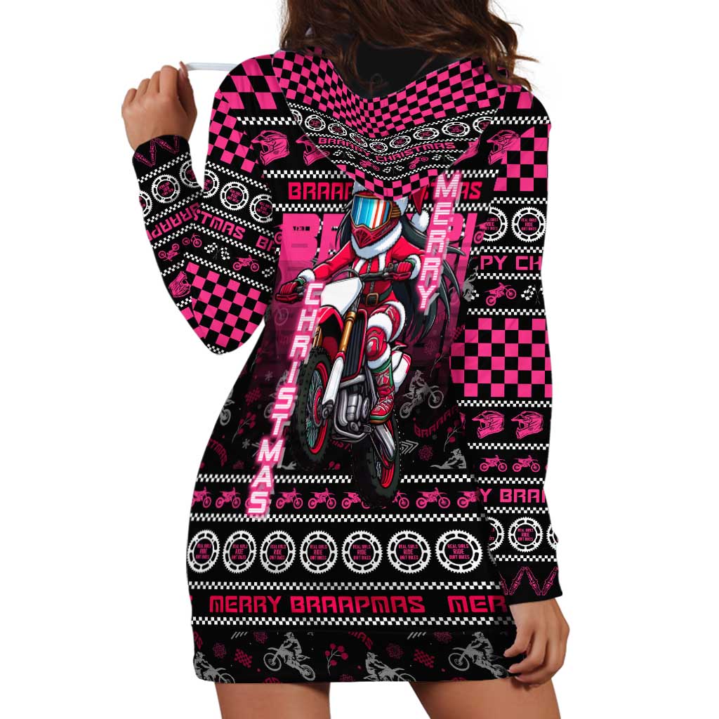 Braap Live A Girl Hoodie Dress Christmas Merry Braapmas - Wonder Print Shop