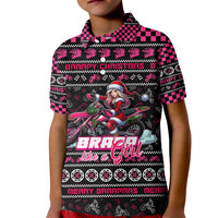 Braap Live A Girl Kid Polo Shirt Christmas Merry Braapmas - Wonder Print Shop