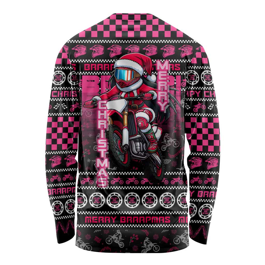 Braap Live A Girl Long Sleeve Shirt Christmas Merry Braapmas - Wonder Print Shop