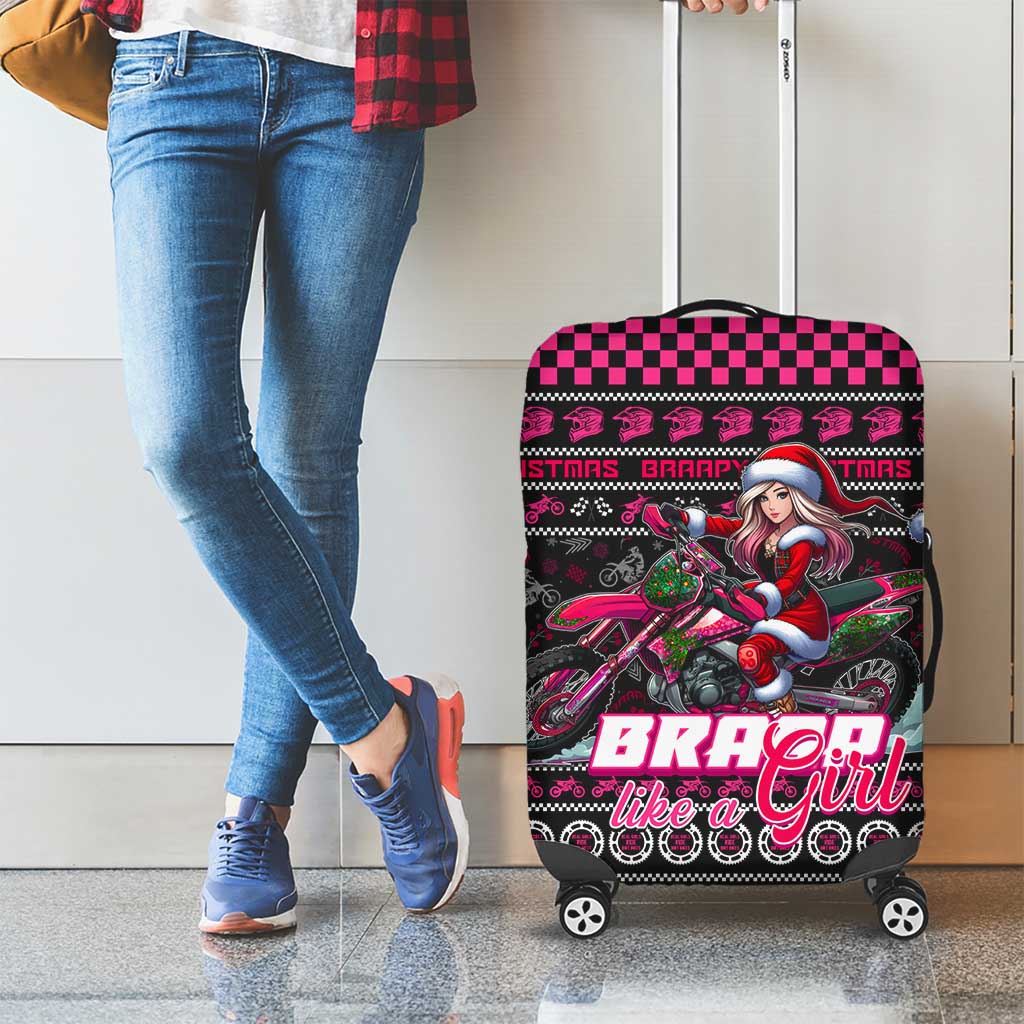Braap Live A Girl Luggage Cover Christmas Merry Braapmas - Wonder Print Shop