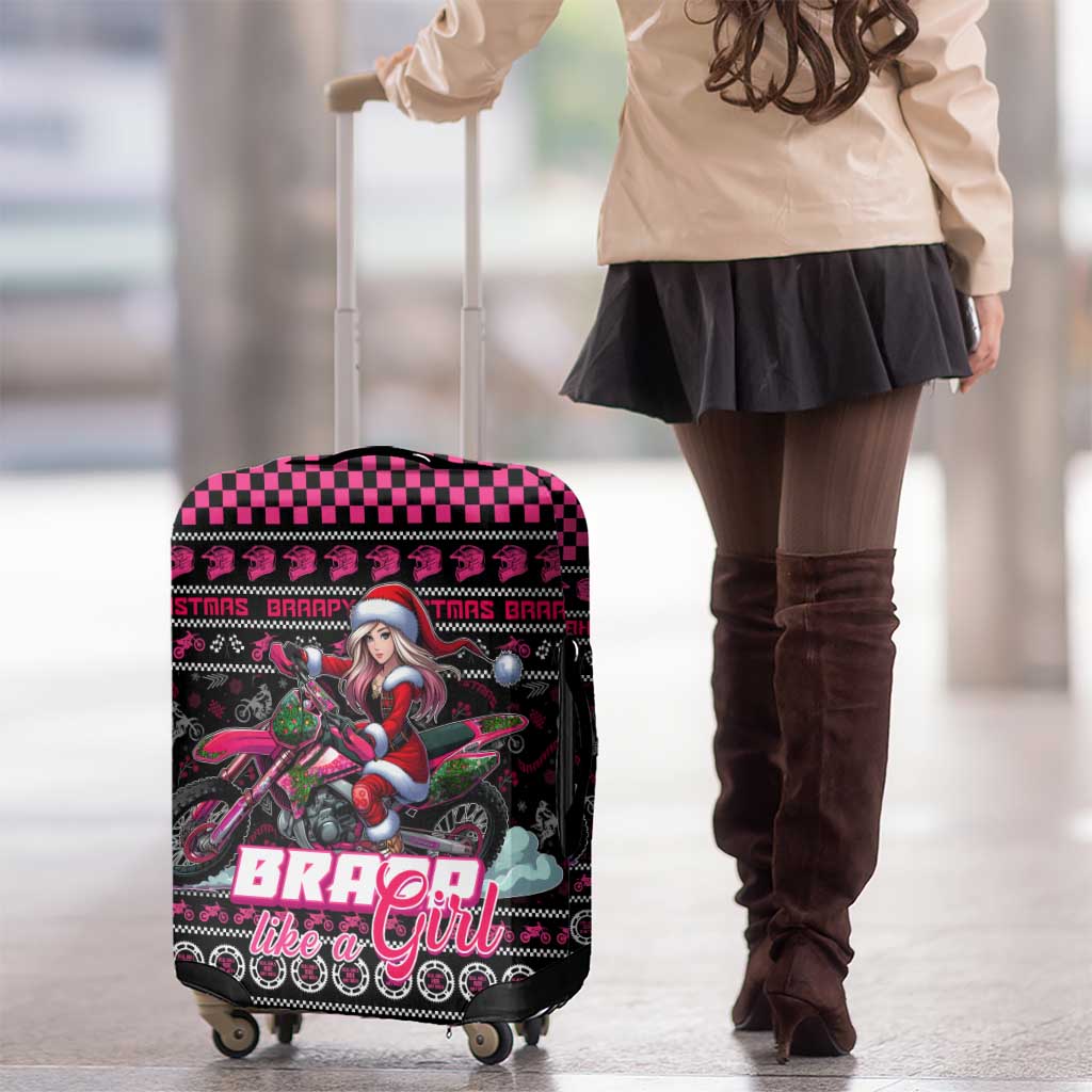 Braap Live A Girl Luggage Cover Christmas Merry Braapmas - Wonder Print Shop