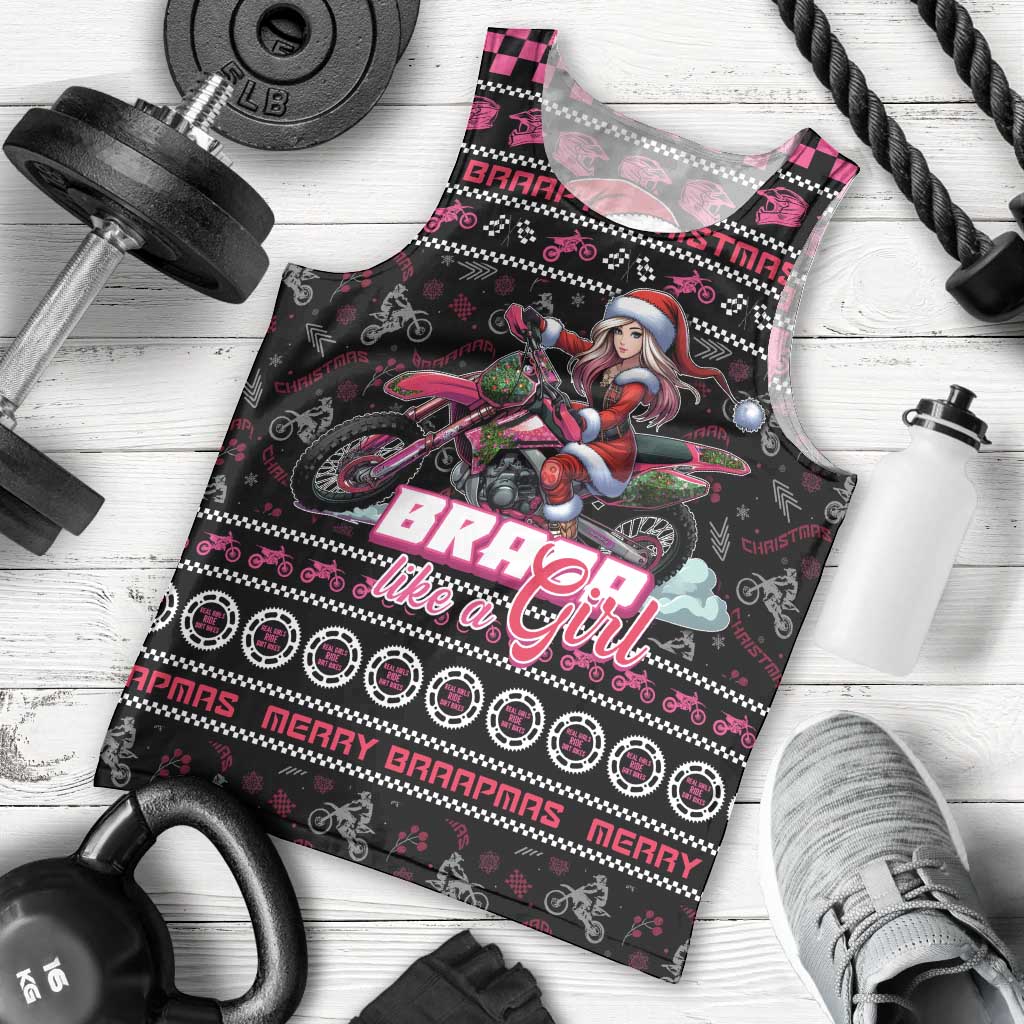 Braap Live A Girl Men Tank Top Christmas Merry Braapmas - Wonder Print Shop
