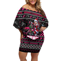 Braap Live A Girl Off Shoulder Short Dress Christmas Merry Braapmas - Wonder Print Shop
