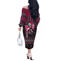 Braap Live A Girl Off The Shoulder Long Sleeve Dress Christmas Merry Braapmas - Wonder Print Shop