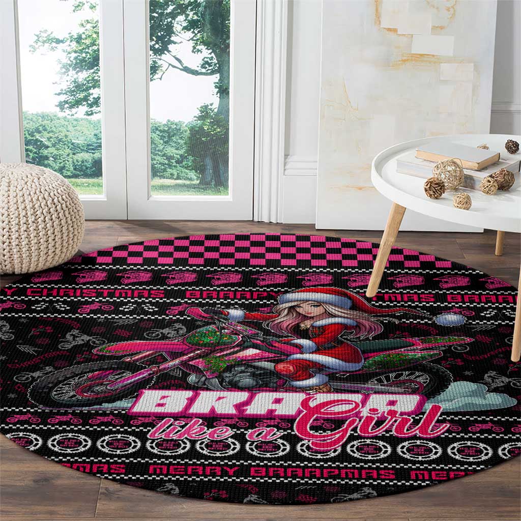 Braap Live A Girl Round Carpet Christmas Merry Braapmas