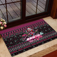 Braap Live A Girl Rubber Doormat Christmas Merry Braapmas - Wonder Print Shop
