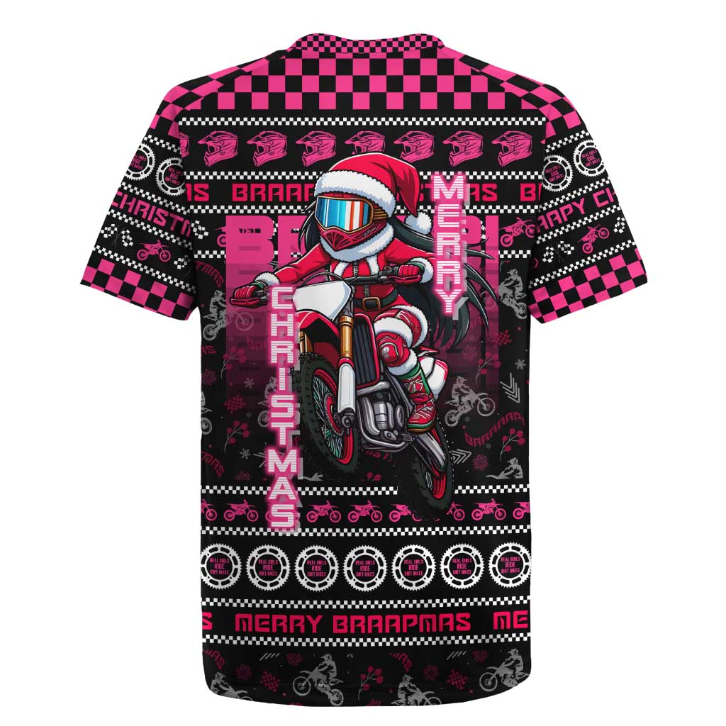 Braap Live A Girl Rugby Jersey Christmas Merry Braapmas - Wonder Print Shop