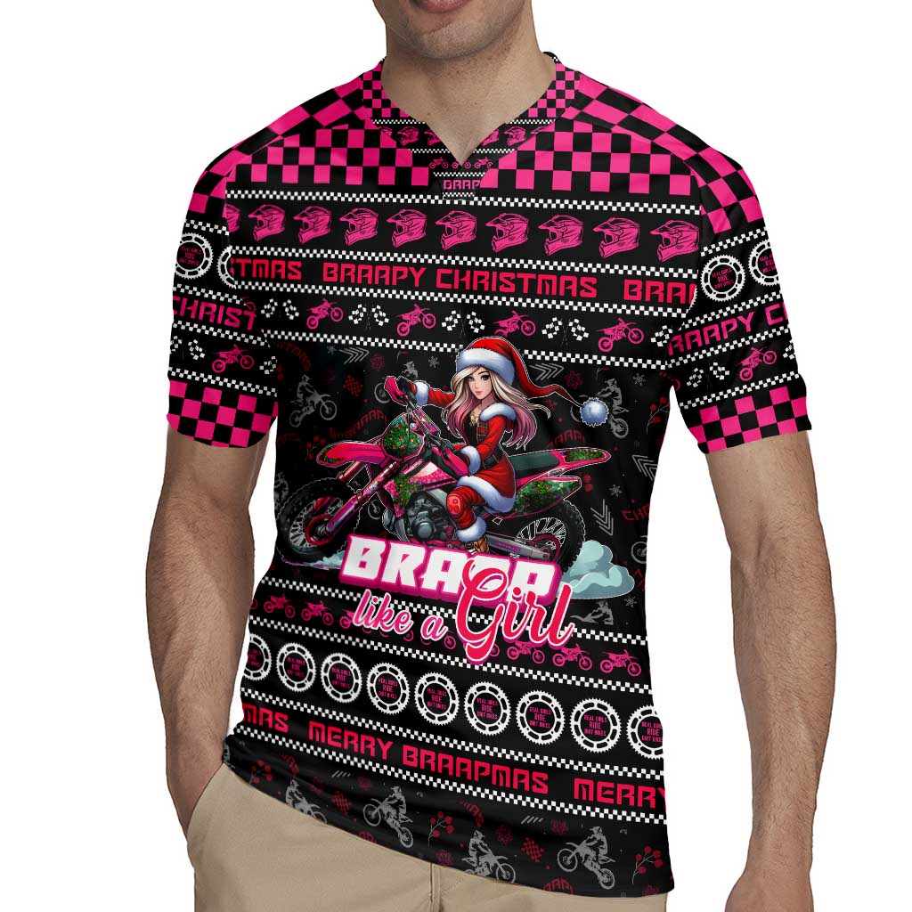 Braap Live A Girl Rugby Jersey Christmas Merry Braapmas - Wonder Print Shop