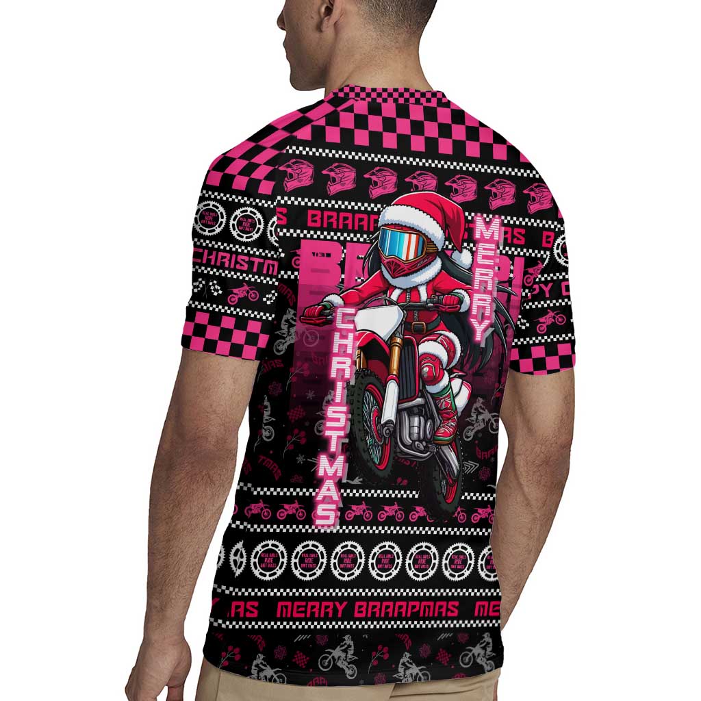 Braap Live A Girl Rugby Jersey Christmas Merry Braapmas - Wonder Print Shop