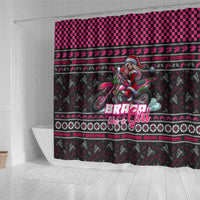 Braap Live A Girl Shower Curtain Christmas Merry Braapmas