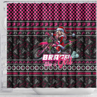 Braap Live A Girl Shower Curtain Christmas Merry Braapmas