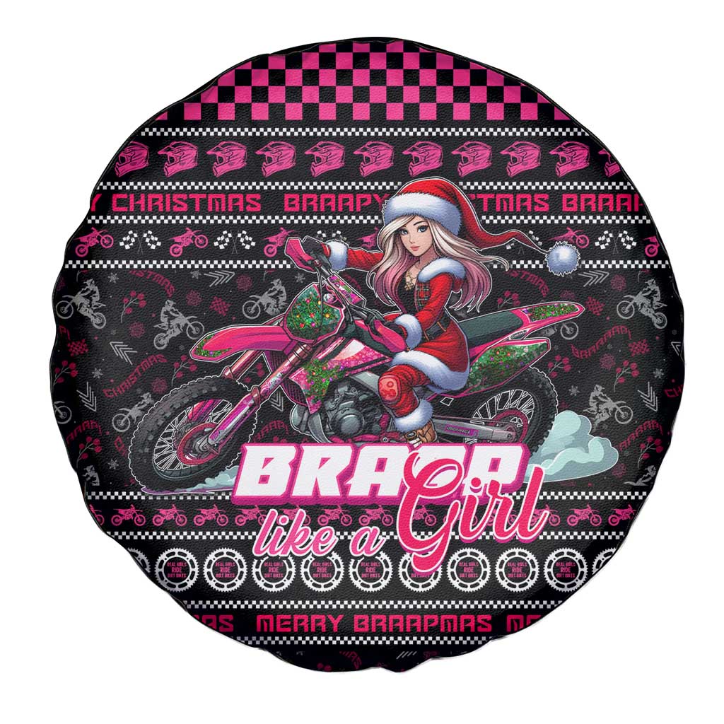 Braap Live A Girl Spare Tire Cover Christmas Merry Braapmas - Wonder Print Shop