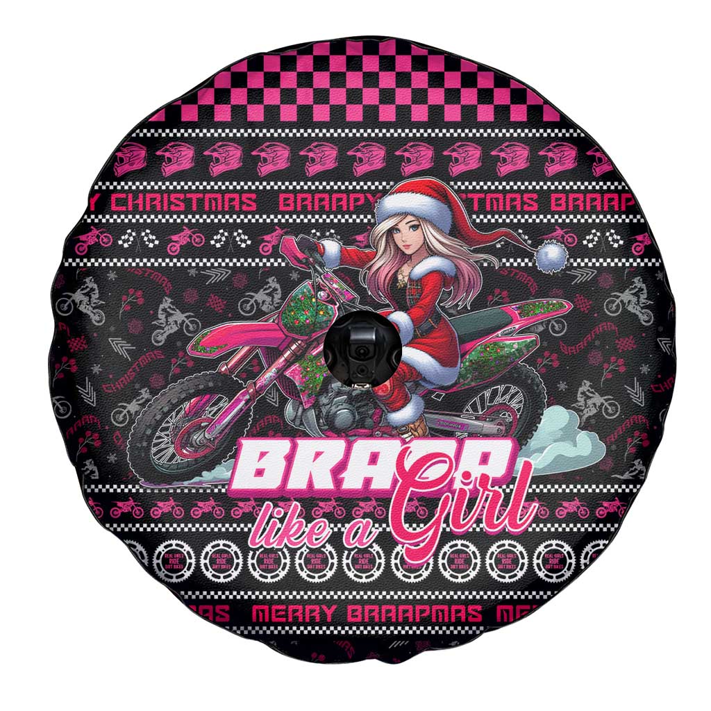 Braap Live A Girl Spare Tire Cover Christmas Merry Braapmas - Wonder Print Shop
