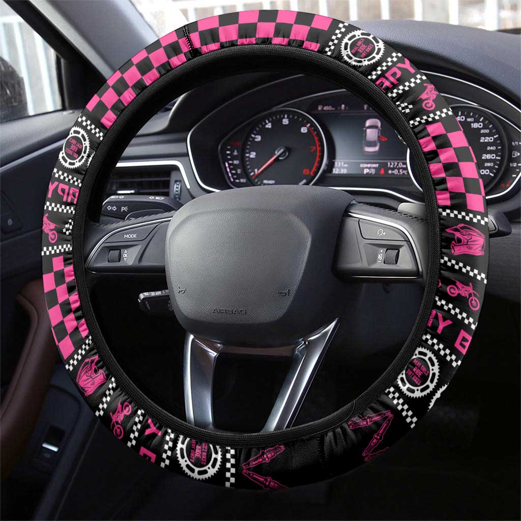 Braap Live A Girl Steering Wheel Cover Christmas Merry Braapmas - Wonder Print Shop