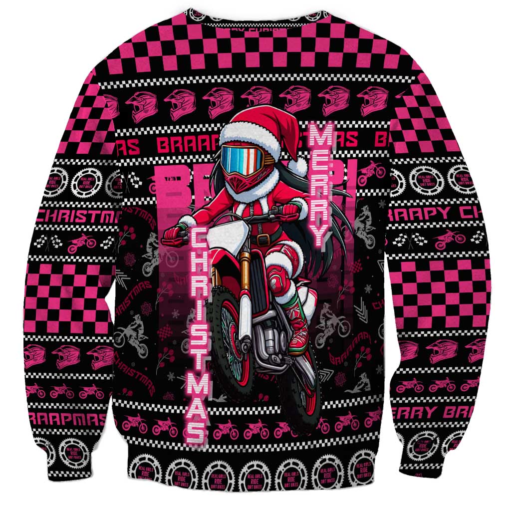 Braap Live A Girl Sweatshirt Christmas Merry Braapmas - Wonder Print Shop