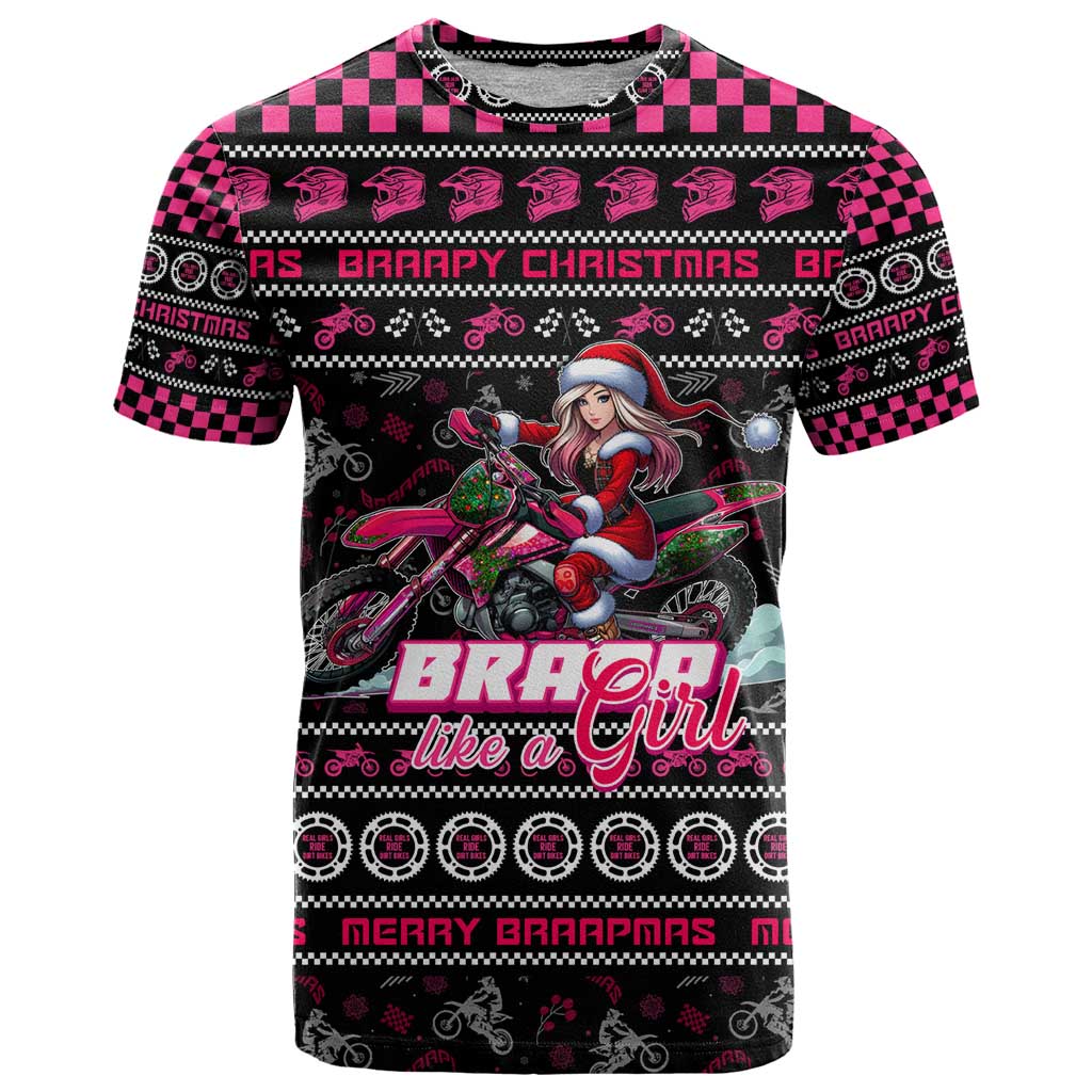 Braap Live A Girl T Shirt Christmas Merry Braapmas - Wonder Print Shop