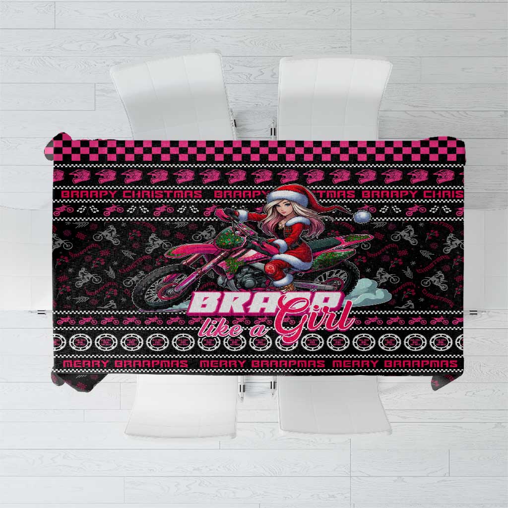 Braap Live A Girl Tablecloth Christmas Merry Braapmas - Wonder Print Shop