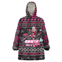 Braap Live A Girl Wearable Blanket Hoodie Christmas Merry Braapmas - Wonder Print Shop