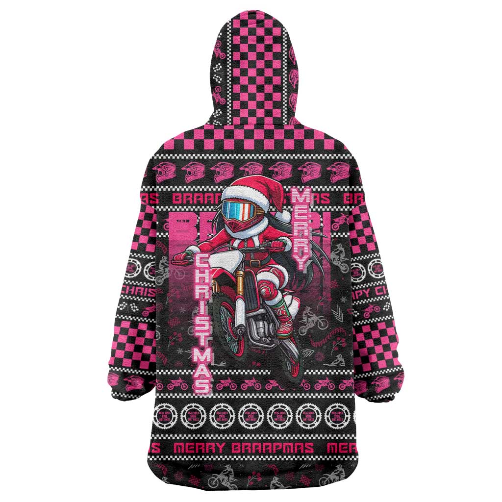 Braap Live A Girl Wearable Blanket Hoodie Christmas Merry Braapmas - Wonder Print Shop