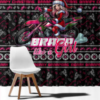 Braap Live A Girl Window Curtain Christmas Merry Braapmas - Wonder Print Shop