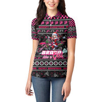 Braap Live A Girl Women Polo Shirt Christmas Merry Braapmas - Wonder Print Shop