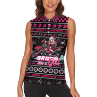 Braap Live A Girl Women Sleeveless Polo Shirt Christmas Merry Braapmas - Wonder Print Shop