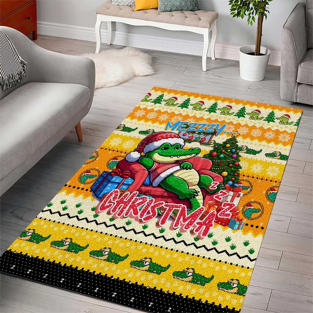 Crocodile Mezzy Christmas Area Rug Funny Style - Wonder Print Shop
