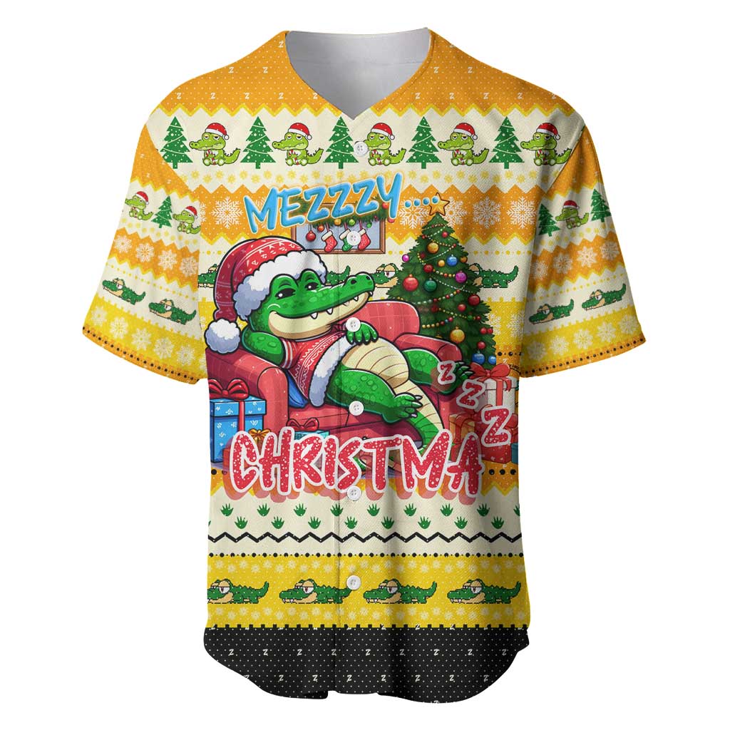 Crocodile Mezzy Christmas Baseball Jersey Funny Style - Wonder Print Shop