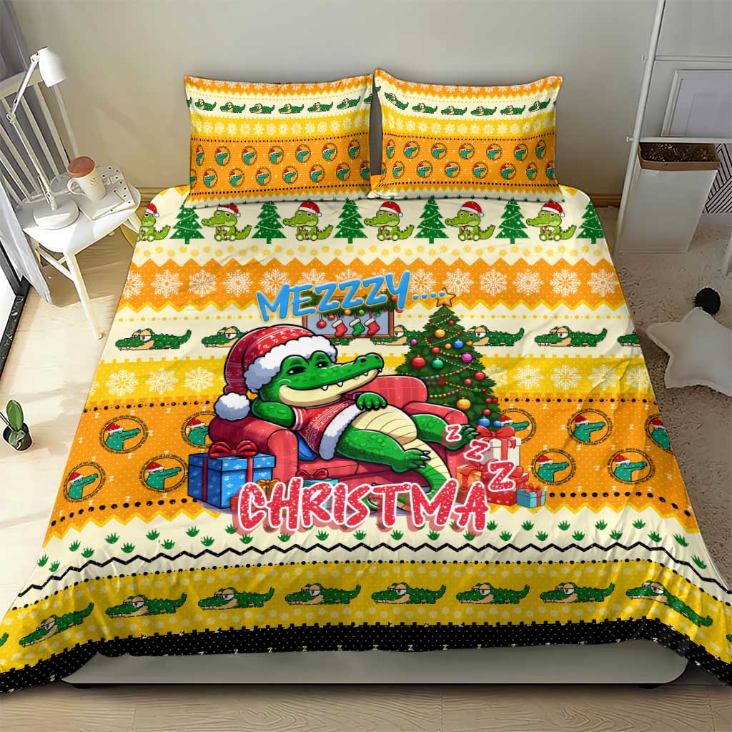 Crocodile Mezzy Christmas Bedding Set Funny Style - Wonder Print Shop