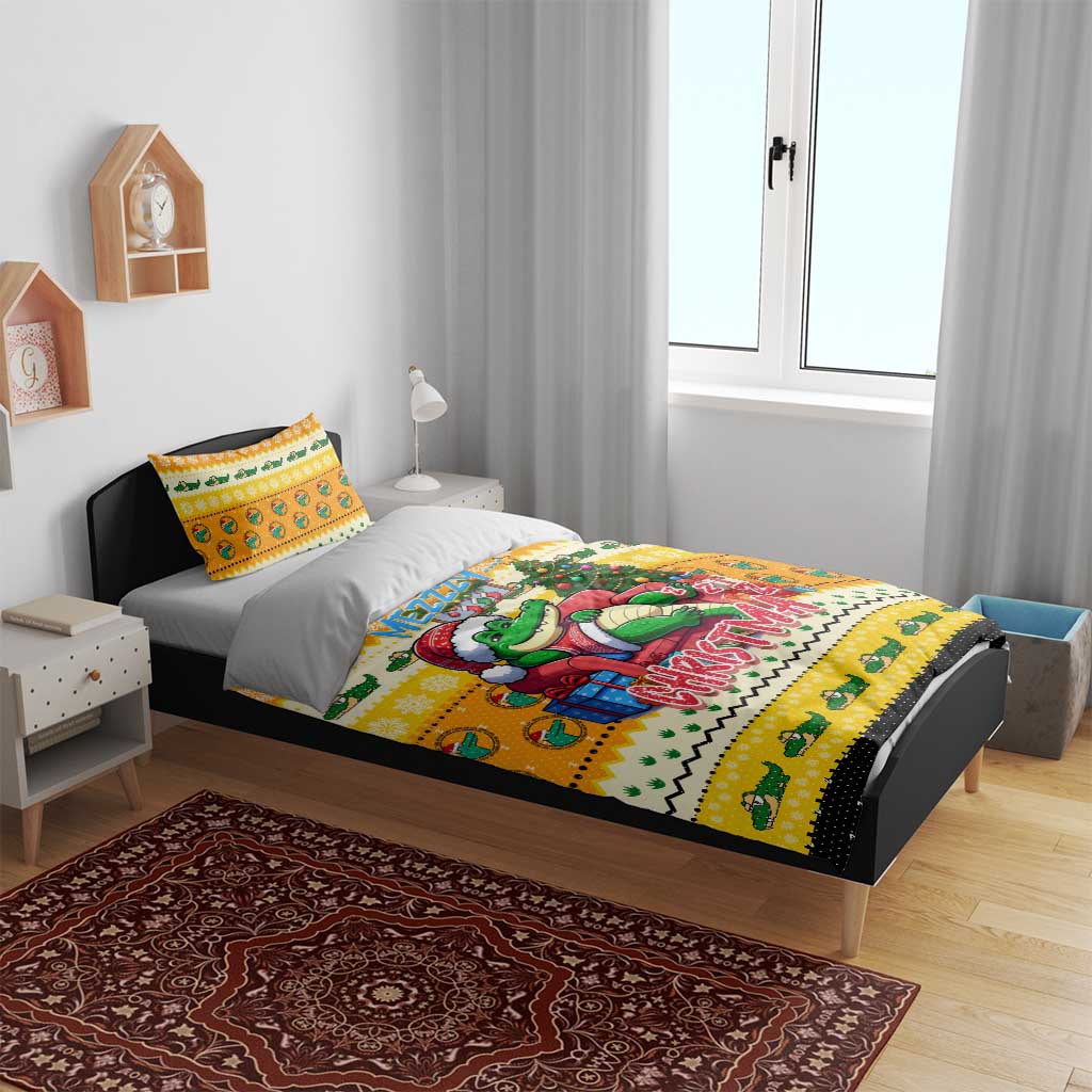 Crocodile Mezzy Christmas Bedding Set Funny Style - Wonder Print Shop