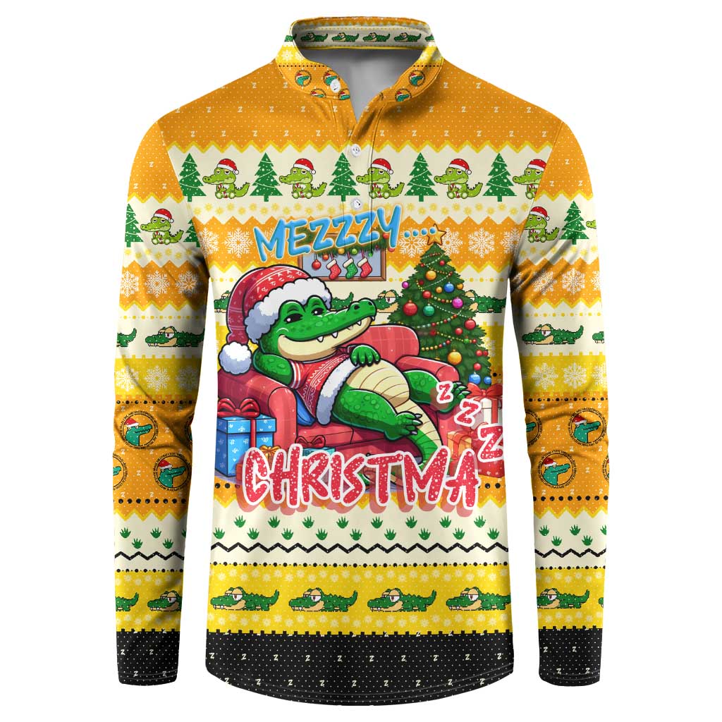 Crocodile Mezzy Christmas Button Sweatshirt Funny Style - Wonder Print Shop