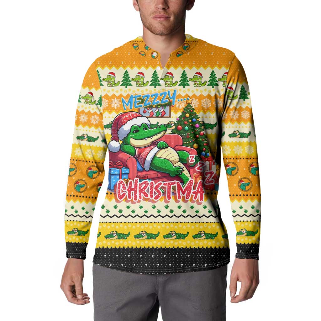 Crocodile Mezzy Christmas Button Sweatshirt Funny Style - Wonder Print Shop