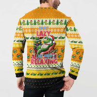 Crocodile Mezzy Christmas Button Sweatshirt Funny Style - Wonder Print Shop