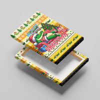 Crocodile Mezzy Christmas Canvas Wall Art Funny Style - Wonder Print Shop