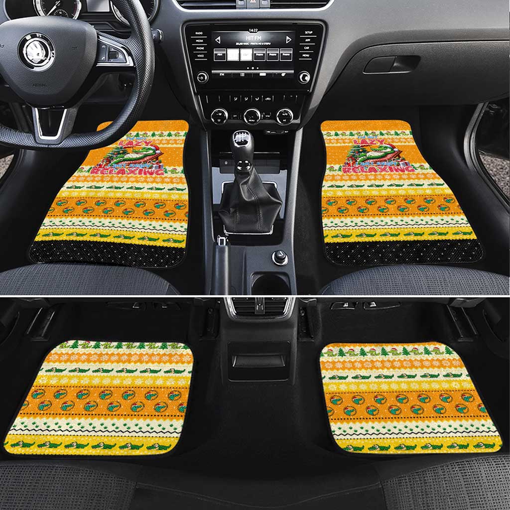 Crocodile Mezzy Christmas Car Mats Funny Style - Wonder Print Shop
